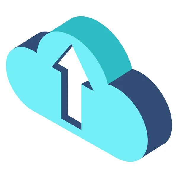 Business Cloud Computing Icon Isometric Style — Stock Vector