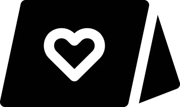 Karte Herz Liebe Symbol — Stockvektor