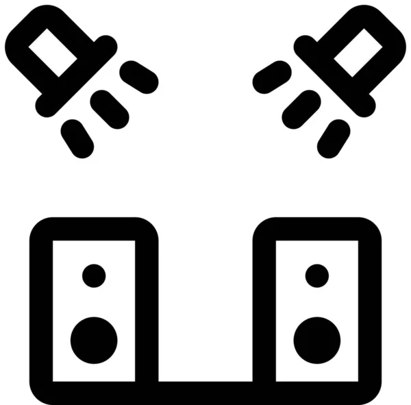 Club Luces Partido Icono — Vector de stock