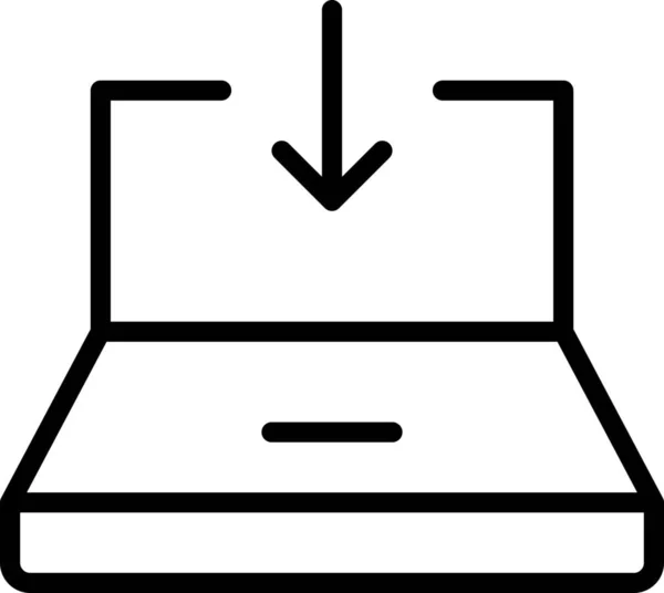 Computer Daten Herunterladen Symbol — Stockvektor