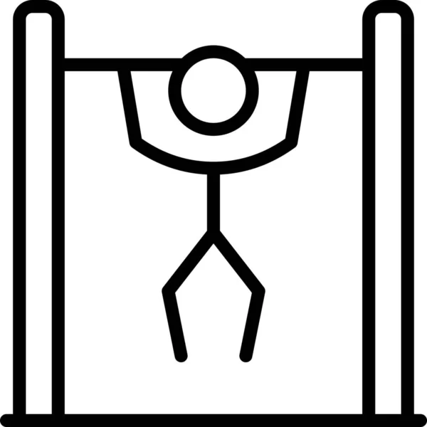 Icône Barre Exercice Pullup — Image vectorielle