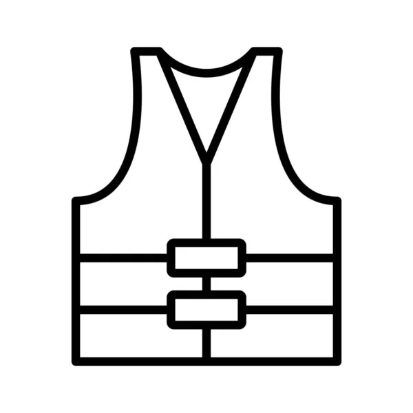 Jet Ski Zwemvest Veiligheid Icoon Outline Stijl — Stockvector