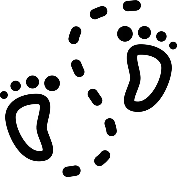 Feet Steps Walk Icon — Stock Vector