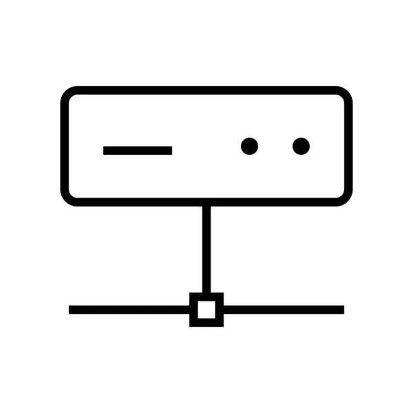 Иконка Сервера Резервного Копирования Стиле Outline — стоковый вектор