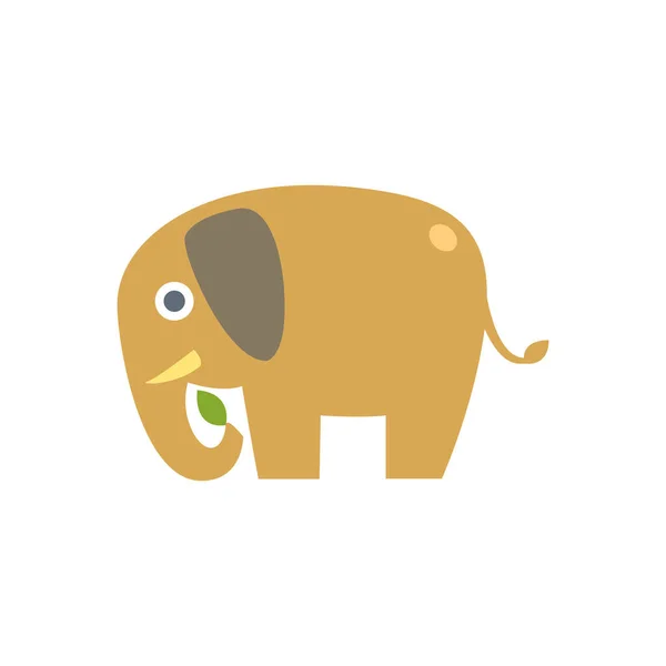 Animal Environment Conservation Elephant Icon Flat Style — Vector de stock