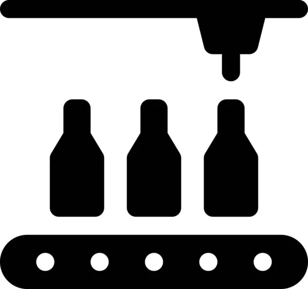 Fabrieksproductiepictogram — Stockvector