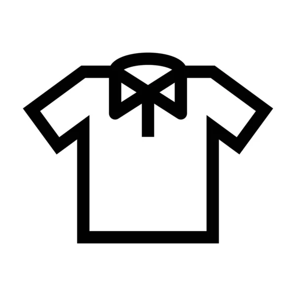 Cloth Fashion Golf Shirt Icon Outline Style — Stock Vector