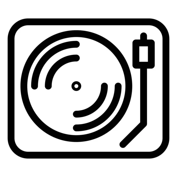 Tragbares Recorder Icon Für Musikspieler Outline Stil — Stockvektor