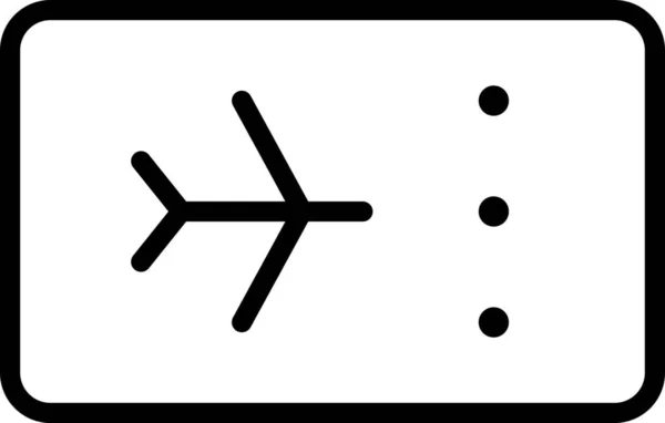 Pictogram Vliegpas Vliegtuig — Stockvector