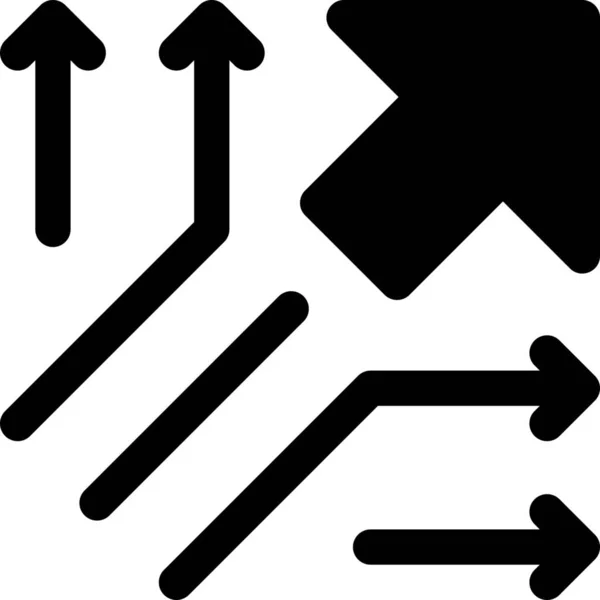 Direction Déploiement Puissance Icône — Image vectorielle