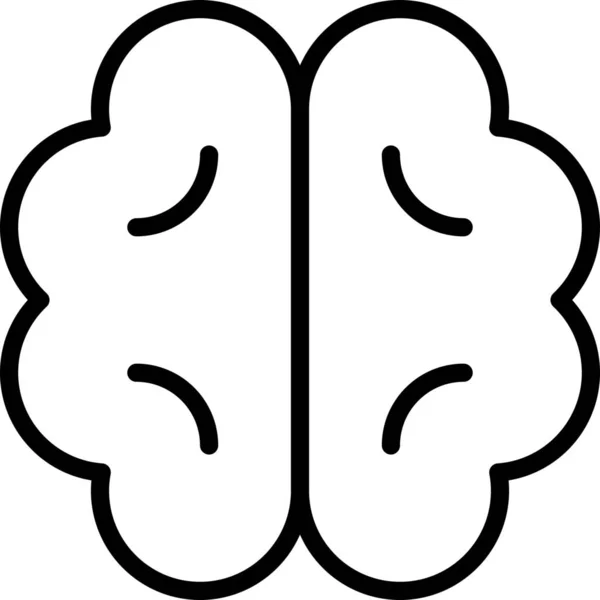 Cérebro Cerebrum Intelecto Ícone —  Vetores de Stock