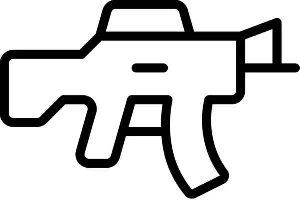 Guerra Automática Asalto Icono — Vector de stock