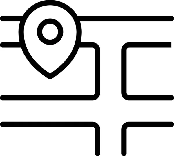 Stadsstraten Locatie Icoon — Stockvector