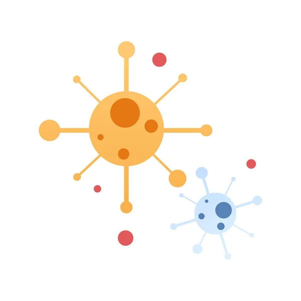 Icono Biología Bacteriana Estilo Plano — Archivo Imágenes Vectoriales