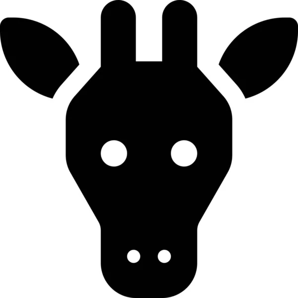 Ikona Žirafa Živočišných Náplastí — Stockový vektor