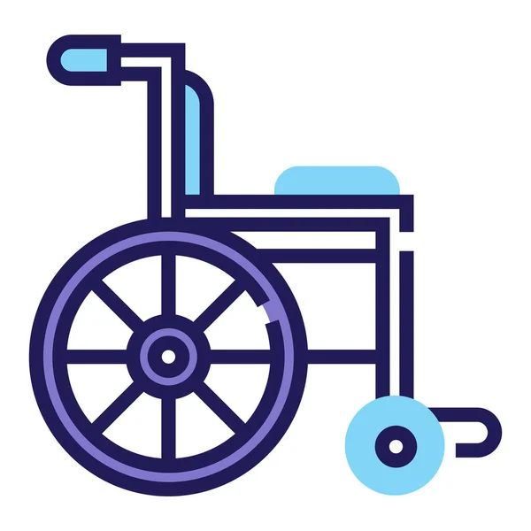 Icône Handicap Santé Dans Style Contour Rempli — Image vectorielle