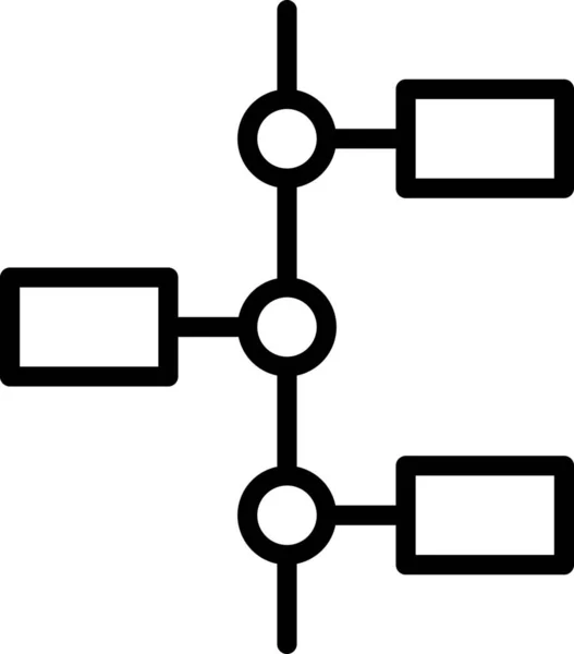 Значок Дорожной Карты Процесса Flowchart — стоковый вектор