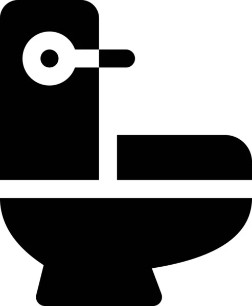 Toalete Descarga Ícone Água — Vetor de Stock