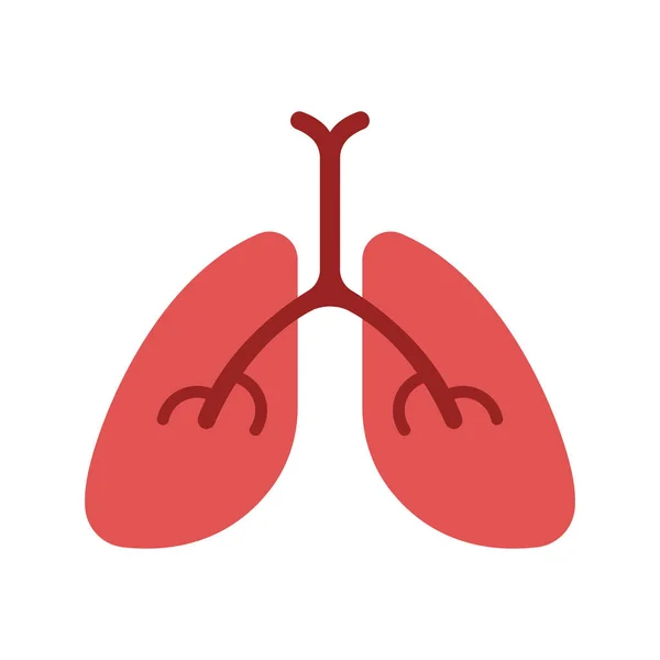 Ανατομία Εικονίδιο Αναπνοής Βιολογία Επίπεδο Στυλ — Διανυσματικό Αρχείο