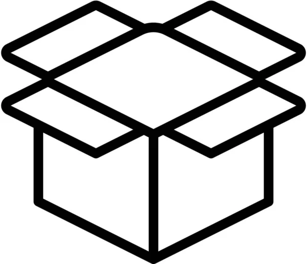 Ikona Przesyłki Opakowań Pudełkowych — Wektor stockowy