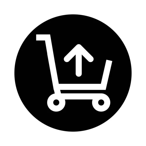 Carrello Checkout Icona Dello Shopping Online Stile Badge — Vettoriale Stock