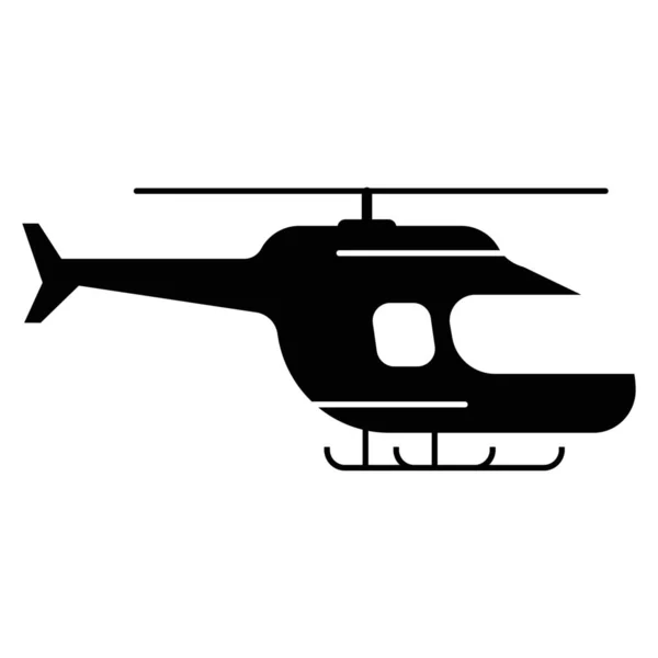 Repülőgép Chopper Helikopter Ikon Szilárd Stílusban — Stock Vector