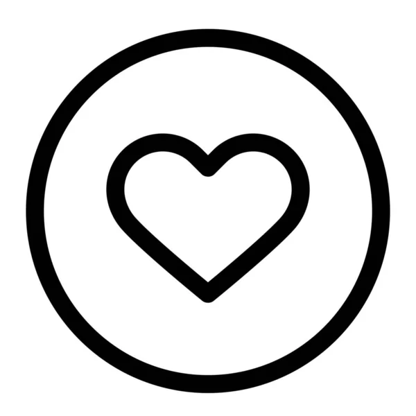 Prázdná Oblíbená Ikona Srdce Jednolitém Stylu — Stockový vektor
