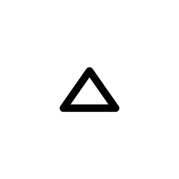 Flecha Pequeño Icono Triangular Estilo Esquema — Vector de stock