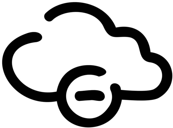 Cloud Computing Verwijderen Pictogram Infrastructuur Categorie — Stockvector