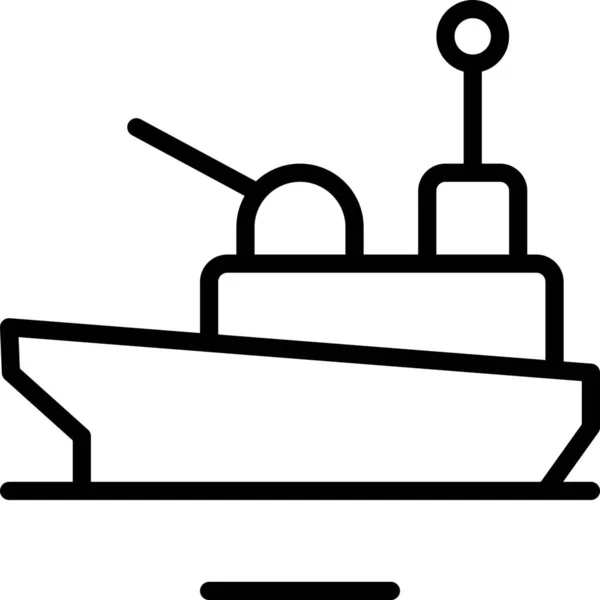 Icono Arma Armada Buque Guerra — Vector de stock