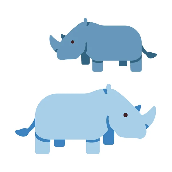 Africa Animal Conservation Icon Flat Style — Archivo Imágenes Vectoriales