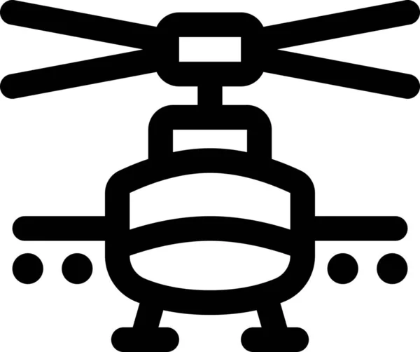 Helikopter Helikopter Háborús Ikon — Stock Vector