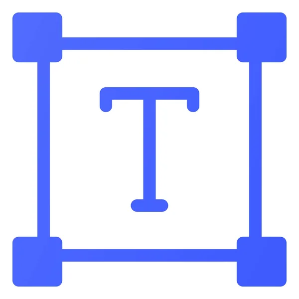 Box Text Tool Icon Art Design Category — Stock Vector