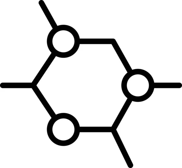 Bacterias Biología Células Icono — Vector de stock