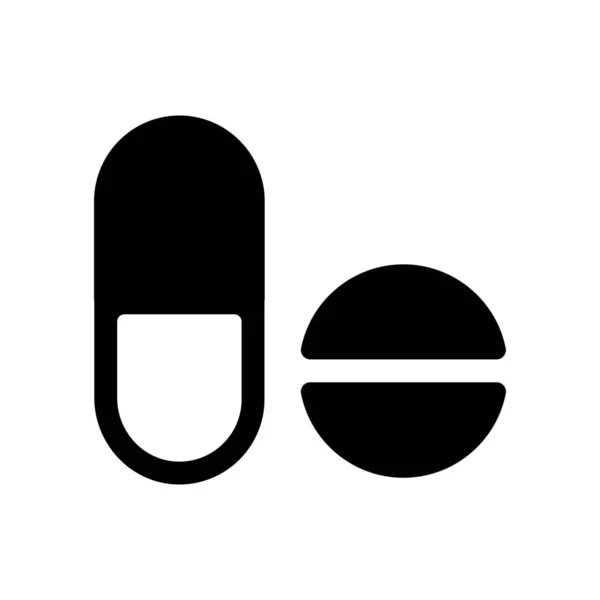 Curar Medicamentos Icono Medicina Estilo Sólido — Vector de stock