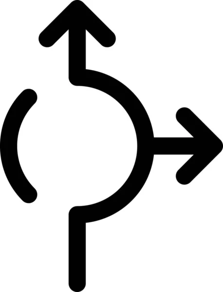 Cercle Croix Icône Sortie — Image vectorielle