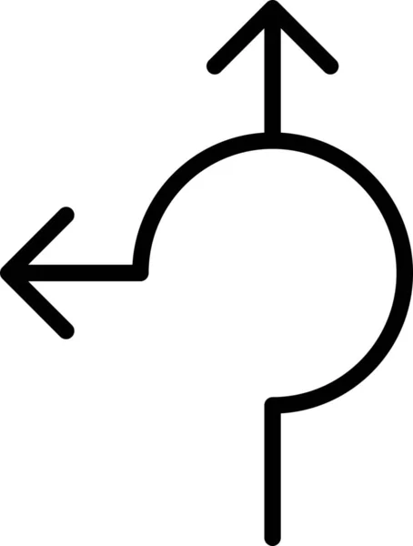 Ikon Keluar Lingkaran - Stok Vektor