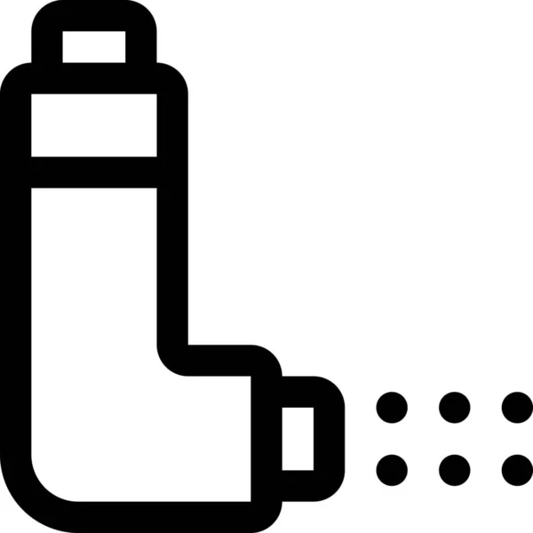 哮喘呼吸铜图标 — 图库矢量图片