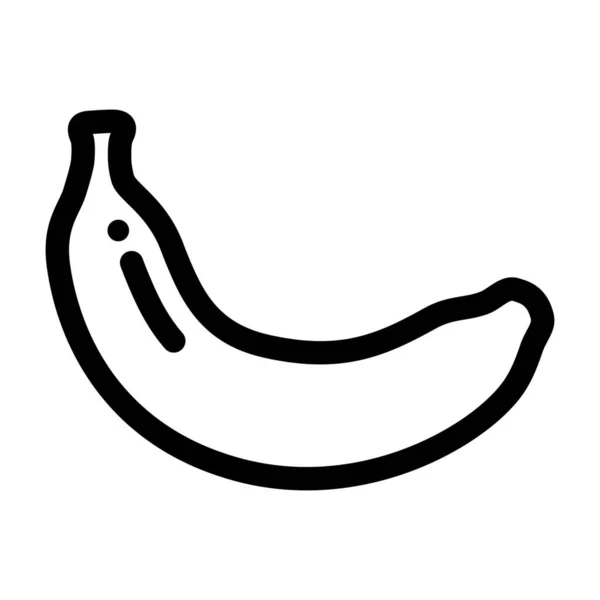 Bananenfrucht Frisches Obst Ikone Outline Stil — Stockvektor