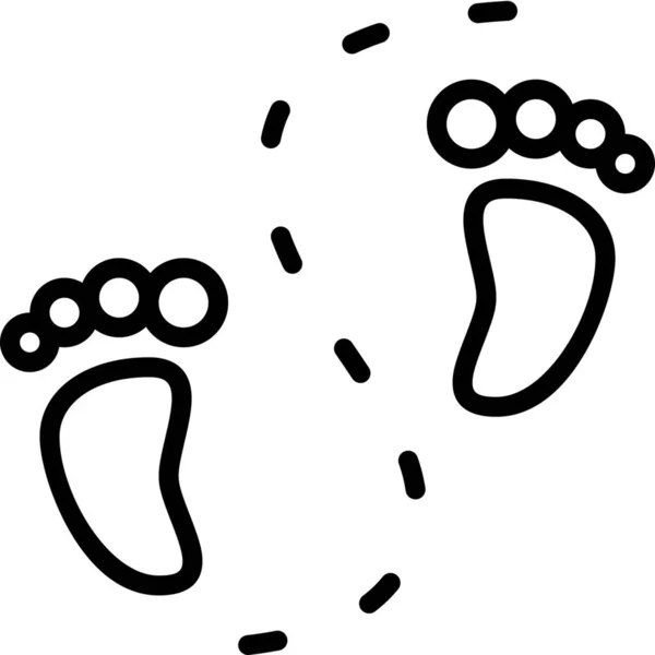 Feet Steps Walk Icon — Stock Vector