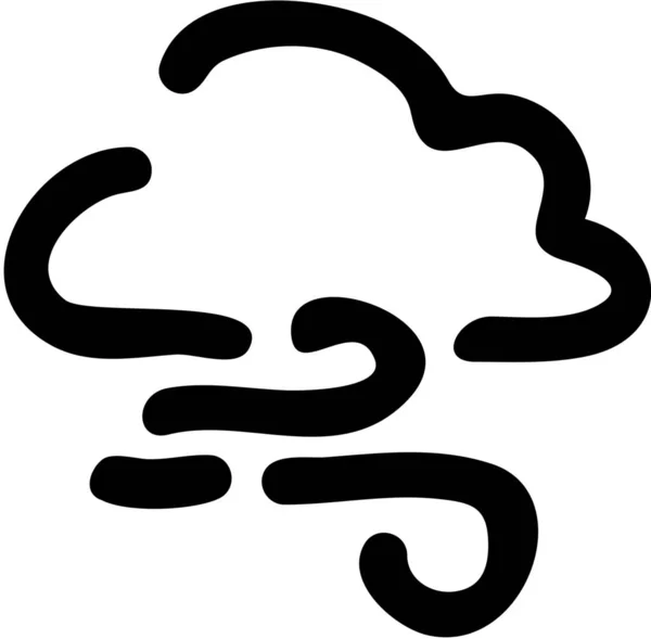 Иконка Плохого Прогноза Облаков Стиле Outline — стоковый вектор