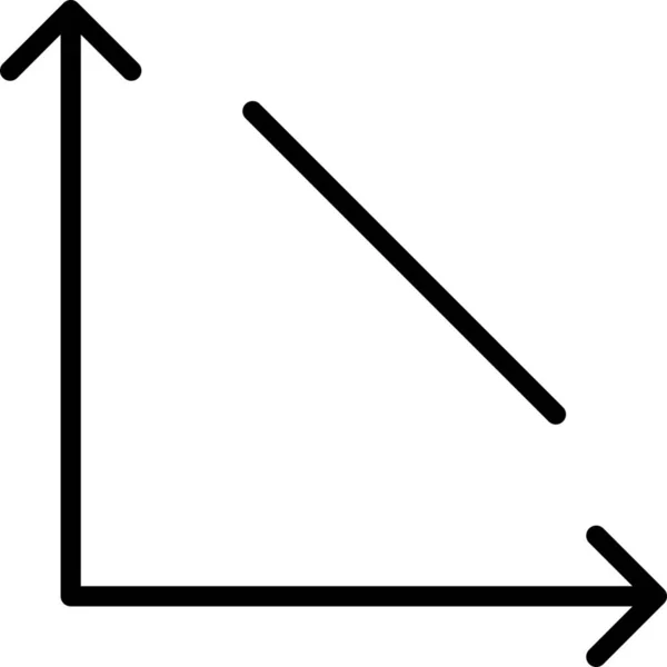 Verringerung Des Fallgrafiksymbols Umrissstil — Stockvektor