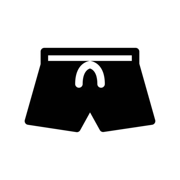 Vacaciones Pantalones Cortos Icono Verano Estilo Sólido — Archivo Imágenes Vectoriales