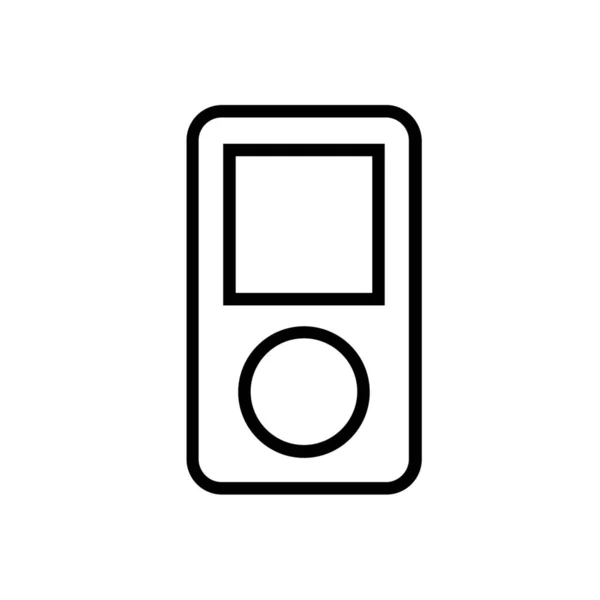 Icono Del Ipod Del Dispositivo Apple Estilo Esquema — Vector de stock