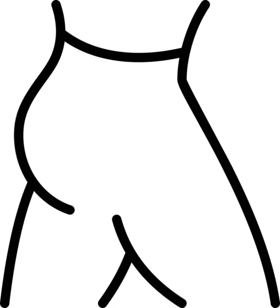 Ass Bottom Buttocks Icon — Stockvector