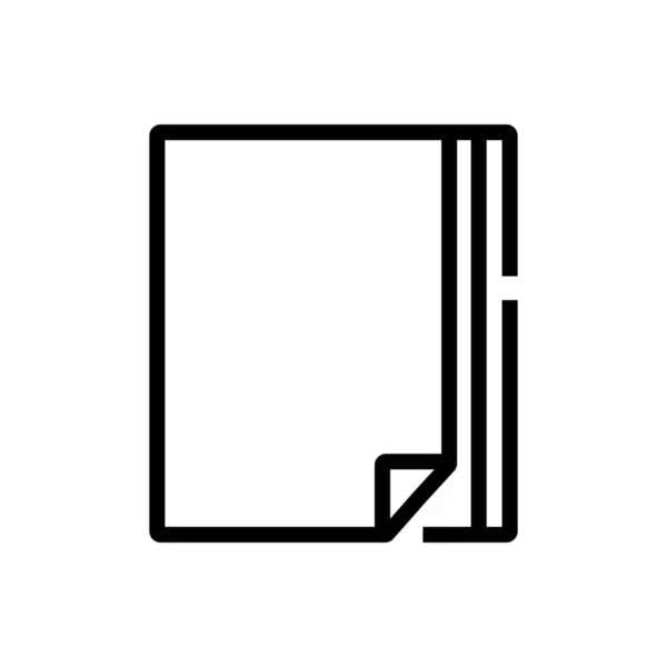 Кольорова Піктограма Матеріалу Паперу Стилі Контур — стоковий вектор