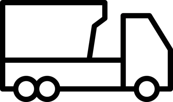 Levering Logistieke Vrachtwagen Pictogram Voertuigen Wijze Van Vervoer Categorie — Stockvector