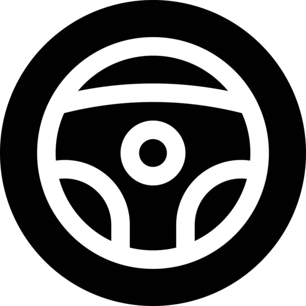 Иконка Направления Автомобиля Твердом Стиле — стоковый вектор