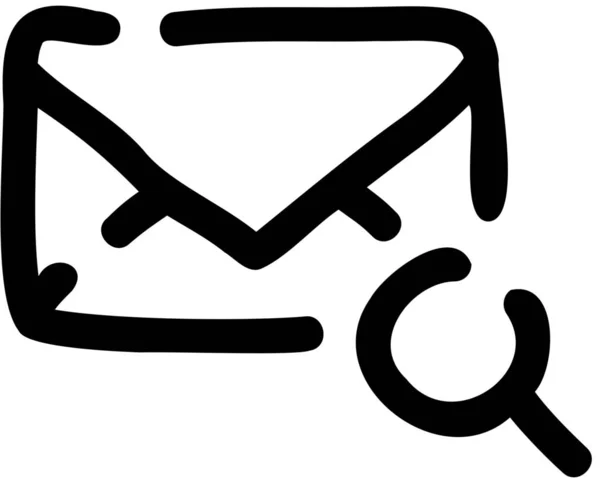 Enveloppe Trouver Icône Mail — Image vectorielle
