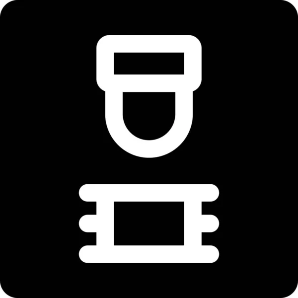 Kom Ontlasten Spoel Pictogram — Stockvector